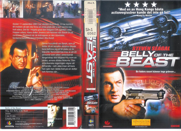 BELLY OF THE BEAST (vhs-omslag)