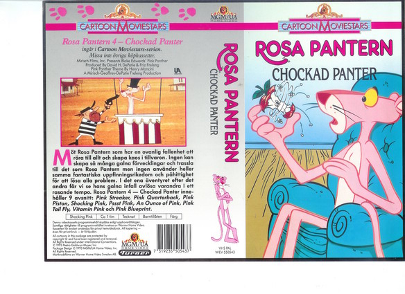 ROSA PANTERN 4 CHOCKAD PANTER (vhs-omslag)