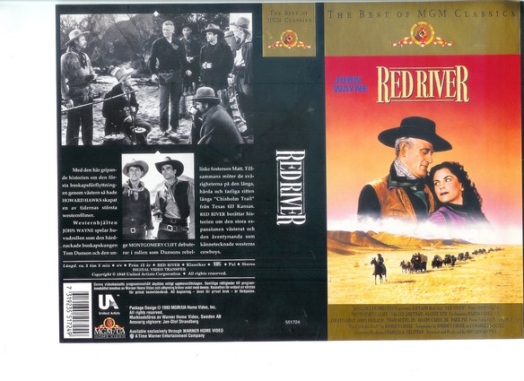 RED RIVER (vhs-omslag)