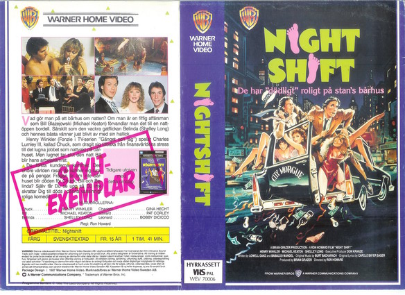 NIGHT SHIFT (vhs-omslag)
