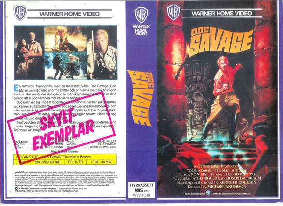 DOC SAVAGE (vhs-omslag)