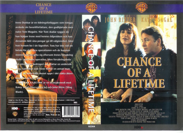 CHANCE OF A LIFETIME (vhs-omslag)