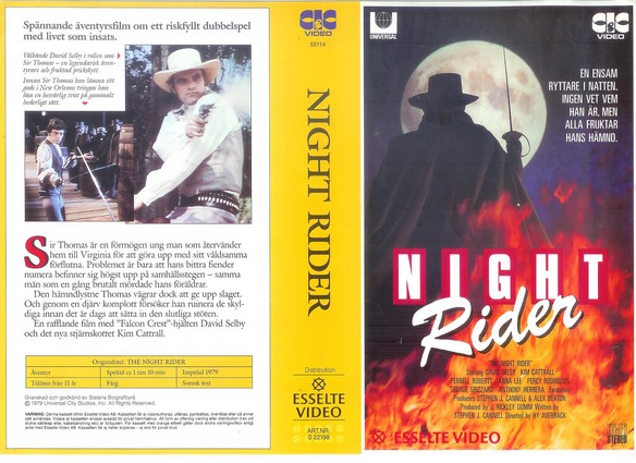 NIGHT RIDER (Vhs-Omslag)