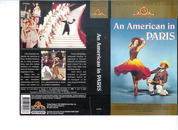 AN AMERICAN IN PARIS (vhs-omslag)