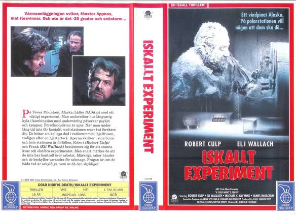 ISKALLT EXPERIMENT  (Vhs-Omslag)