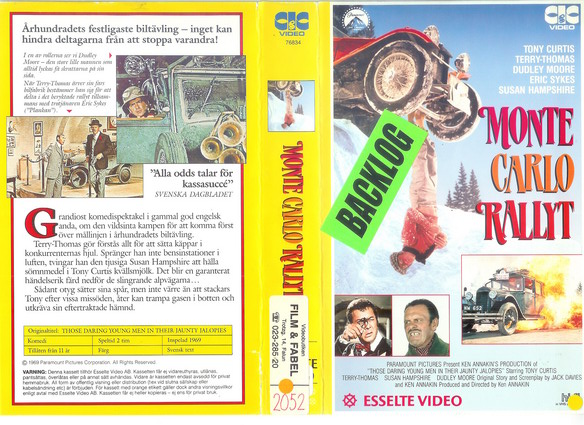 MONTE CARLO RALLYT (Vhs-Omslag)