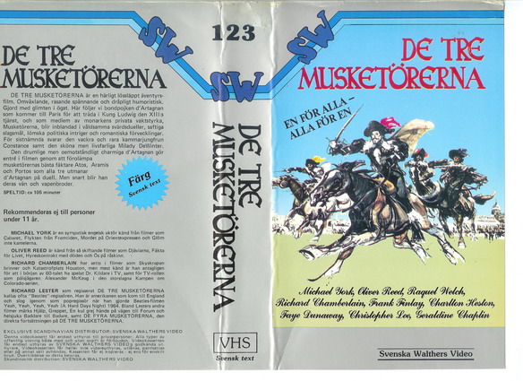 123-DE TRE MUSKETÖRERNA (VHS) SILVER