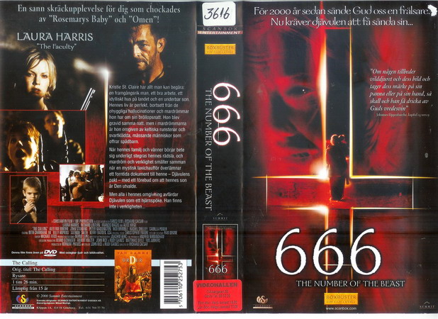 666 THE NUMBER OF THE BEAST (vhs-omslag)