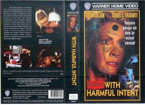 WITH HARMFUL INTENT (vhs-omslag)
