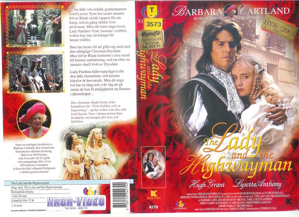 LADY AND THE HIGHWAYMAN (vhs-omslag)