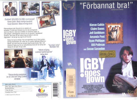 IGBY GOES DOWN (vhs-omslag)