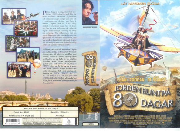 JORDEN RUNT PÅ 80 DAGAR  (Vhs-Omslag)