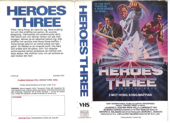 HEROES THREE (vhs-omslag)