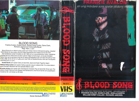 BLOOD SONG (vhs-omslag)skyltex