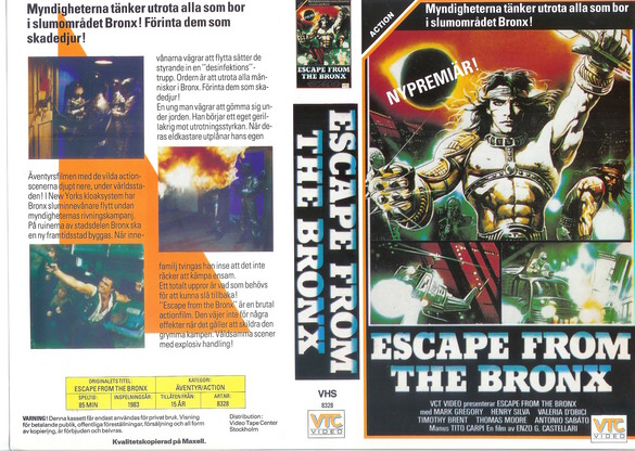 ESCAPE FROM THE BRONX (vhs omslag)