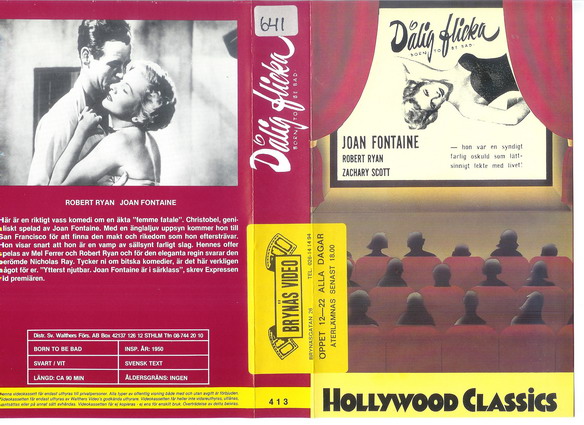 413 DÅLIG FLICKA (VHS)