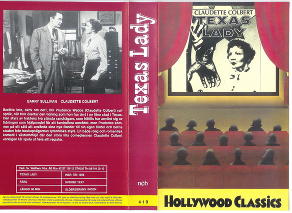 419 TEXAS LADY (VHS)