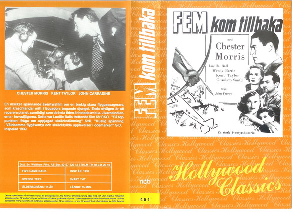 451-FEM KOM TILLBAKA (VHS)