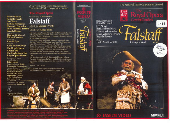 FALSTAFF (VHS)
