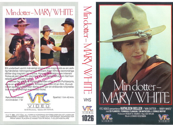 MIN DOTTER - MARY WHITE (vhs omslag)