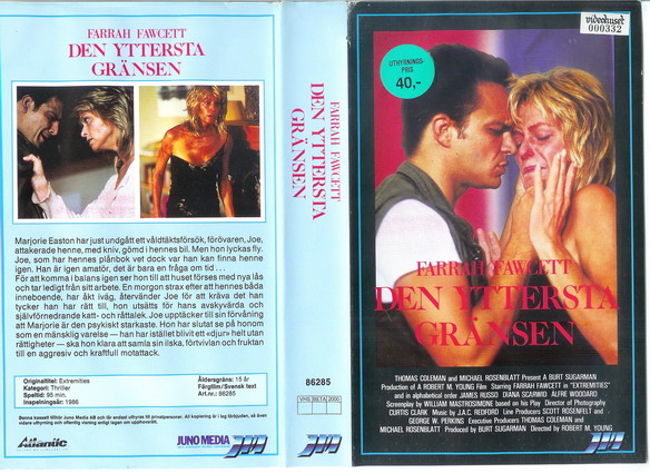 DEN YTTERSTA GRÄNSEN (Vhs-Omslag)