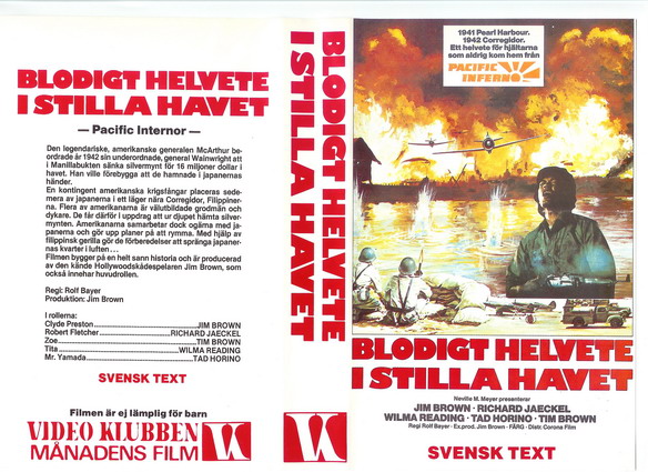 BLODIGT HELVETE I STILLA HAVET (VHS)