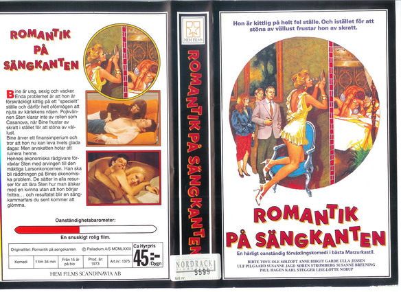 1375 ROMANTIK PÅ SÄNGKANTEN  (VHS)
