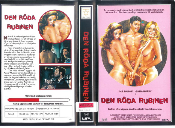 DEN RÖDA RUBINEN (Vhs-Omslag)