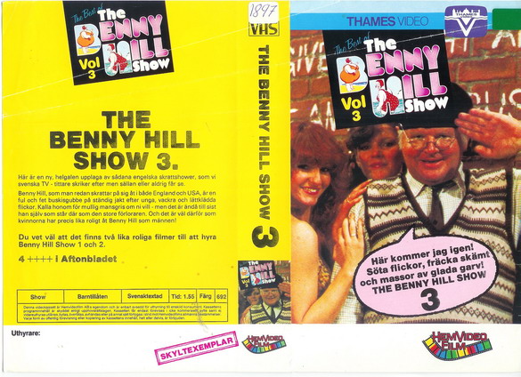 BENNY HILL SHOW 3 (Vhs-Omslag)