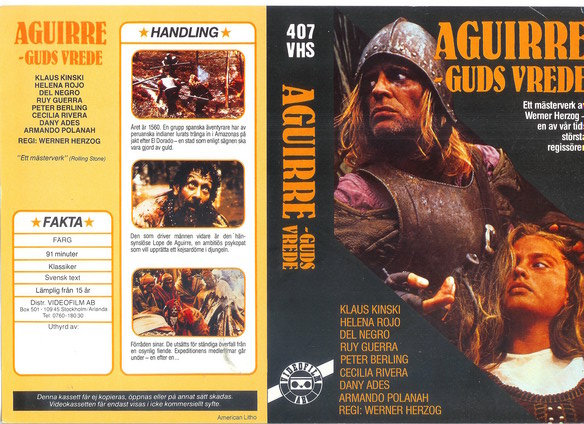 AGUIRRE-guds vrede (vhs-omslag)
