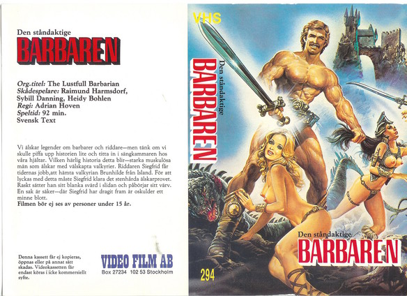 DEN STÅNDAKTIGE BARBAREN (vhs-omslag)
