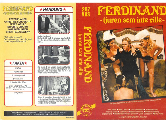 FERDINAND-tjuren som inte ville (vhs omslag)