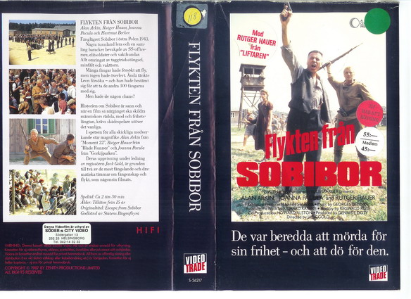 26217 FLYKTEN FRÅN SOBIBOR (VHS)