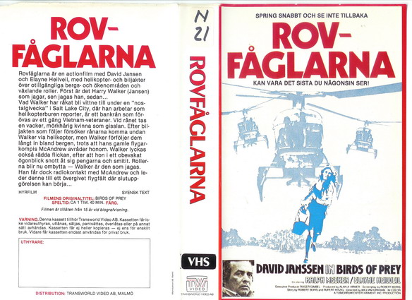 ROVFÅGLARNA  (VHS)
