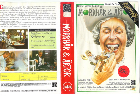 MORRHÅR & ÄRTOR (VHS)