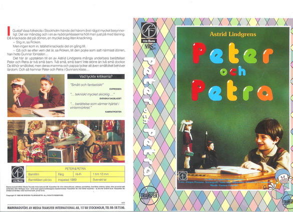 PETER OCH PETRA (vhs-omslag)