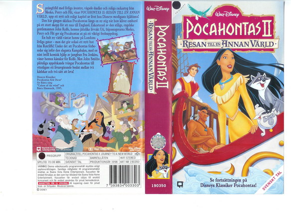 POCAHONTAS 2:RESAN TILL EN ANNAN VÄRLD (VHS)