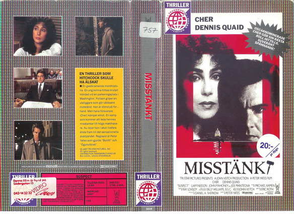 3219 MISSTÄNKT (VHS)
