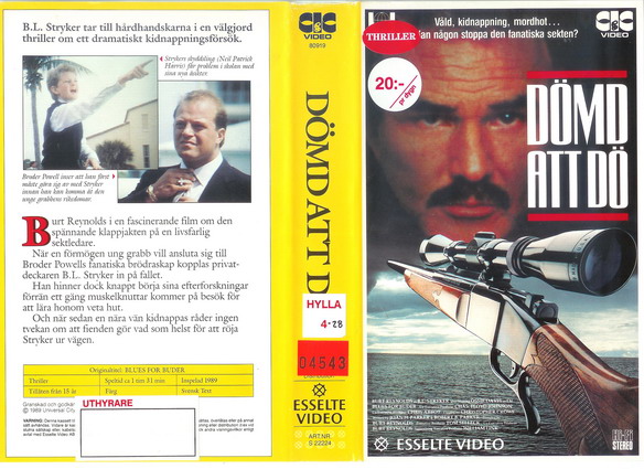 DÖMD ATT DÖ (Vhs-Omslag)