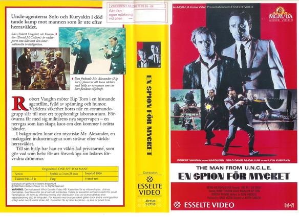 27110 Mannen från uncle:en spion för mycket (VHS)