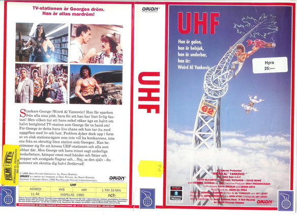 UHF  (Vhs-Omslag)