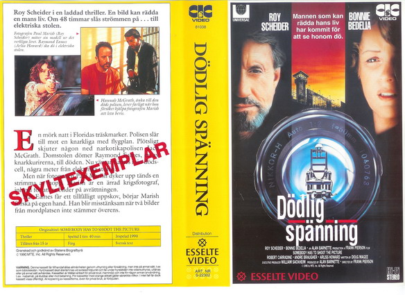 DÖDLIG SPÄNNING (Vhs-Omslag)