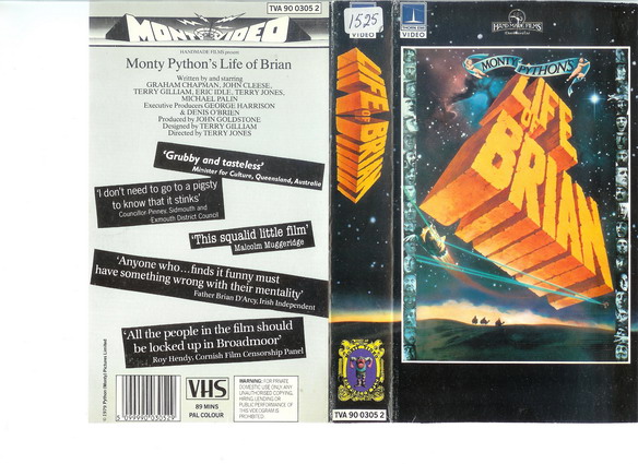 LIFE OF BRIAN (vhs)