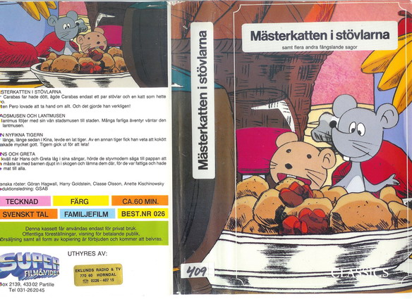 026 MÄSTERKATTEN I STÖVLAR  (VHS)