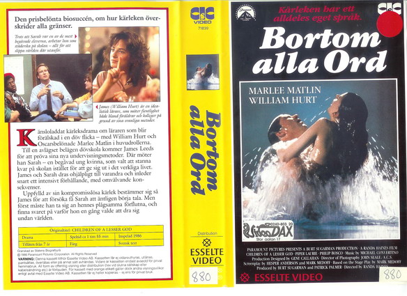 BORTOM ALLA ORD (Vhs-Omslag)