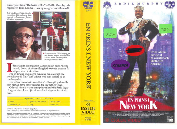 21158 EN PRINS I NEW YORK (VHS)