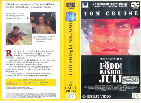 22260 FÖDD DEN FJÄRDE JULI (VHS)