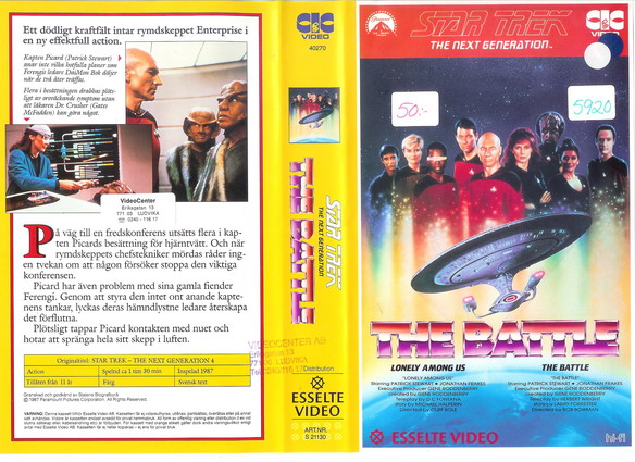 21130 STAR TREK: TNG  - THE BATTLE  (VHS)