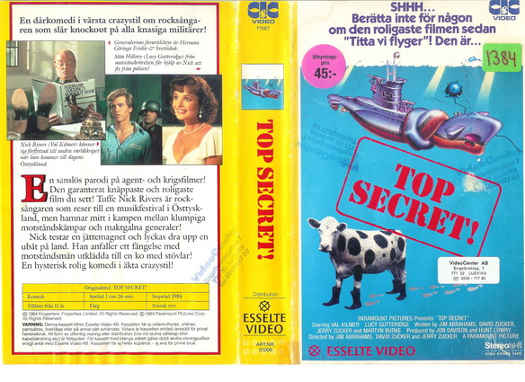 TOP SECRET (Vhs-Omslag)