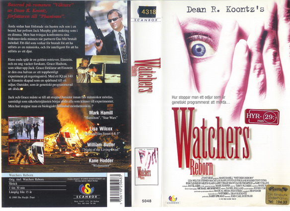 WATCHERS REBORN (vhs-omslag)